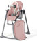 Allis Baby Lola Highchair - 4-in-1 Adjustable Folding Highchair for Babies & Toddlers - with Multiple Height and Seat Positions, Removable Tray, Safe 5 Point Harness and Toy Arch (Pink)