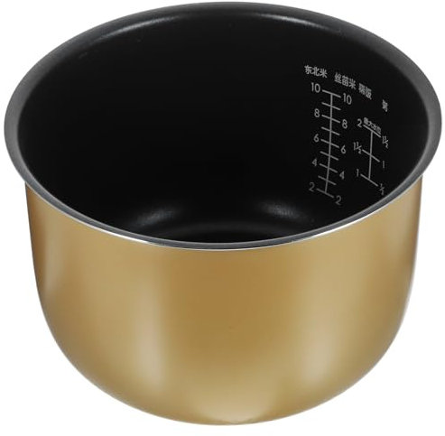 Amosfun Pentola Interna per Cuociriso 5L in Alluminio con Rivestimento Antiaderente Ricambio Universale per Cuoci Riso Elettrico Accessorio Sostitutivo per Cucina Domestica