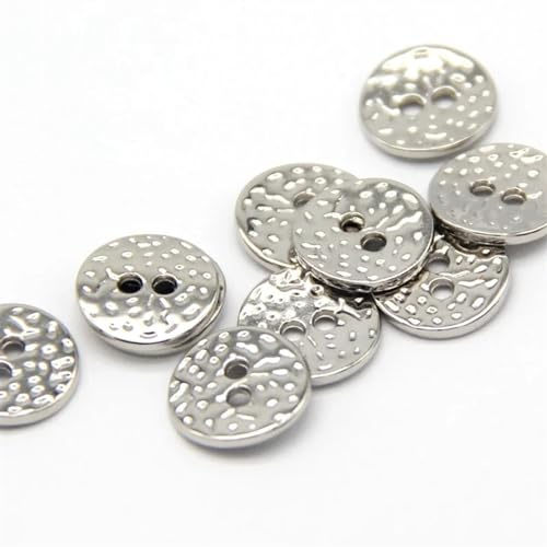 Knappar,Knappar 11mm Liten barnskjorta Guld Metallknappar for kläder Dam Manschettkrage Dekorativ 2 4 hål Sytillbehör Syknappar(2 ljusvita)(2 Light White)