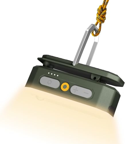 BougeRV Camping Light Rechargeable, 3200mAh Bivvy Light, Portable Motion Sensor Light, Camping Lamp for Tent, IP65 Waterproof for Outdoor, Power Outages, Shed, Fishing, Hiking(Dark Green)