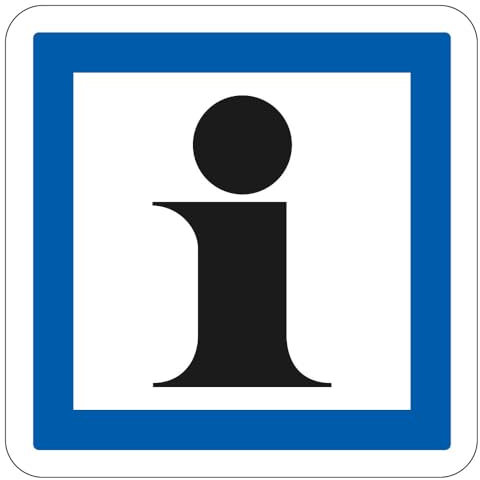 Signalétique.biz France - Panneau d'indication des services Informations touristiques CE3a Signalisation Carré Fond blanc ECOLIGN Panneau Securite Routiere - Gamme Ecolign - 350 mm