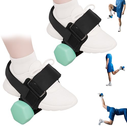 lasuroa 1pcs Dumbbell Foot Attachment, Tibialis Trainer Adjustable Ankle Weights for Leg Workouts Hip Flexors Hamstrings Shin Splint Rehab Home Gym Equipment