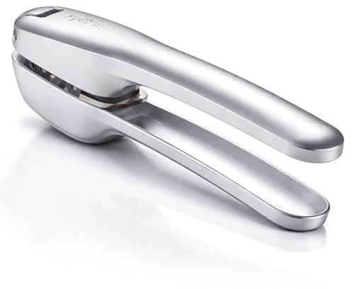 Zyliss Prensa de Ajo Susi 4, Prensa ajos sin pelar, Revestimiento Antiadherente, Acero Inoxidable Resistente, Fácil de Limpiar, Aplasta varias dientes a la vez, Machacador de ajos para cocina