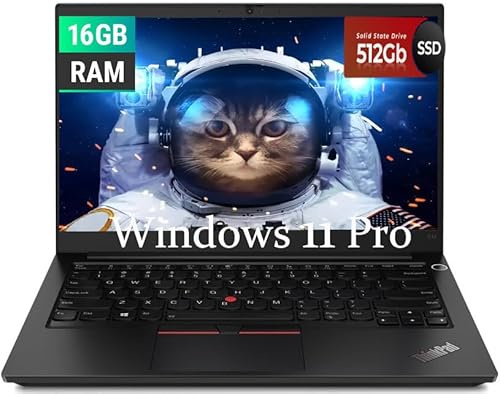 Lenovo Thinkpad E14 Gen3 Ordinateur portable professionnel, écran FHD 14 (1920 x 1080), AMD Ryzen 5 5500U 2,1 GHz, SSD 512 Go, RAM 16 Go, webcam, clavier QWERTY américain, Windows 11 Pro (renouvelé)