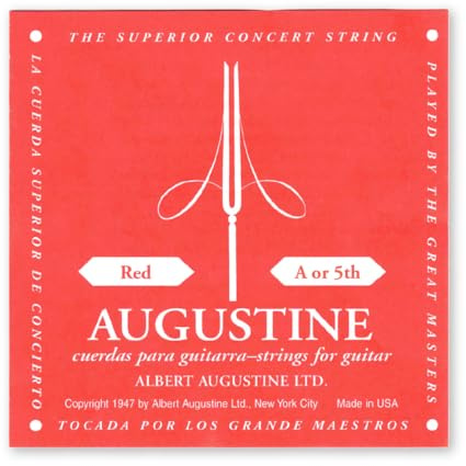 Augustine Cuerdas para Guitarra Clásica, Rojo, La5, Tensión Medio