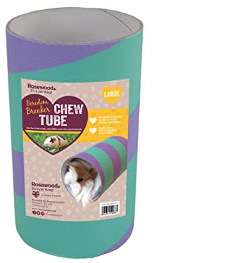 Rosewood Boredom Breaker Guinea Pig Tube, Large, purple/blue ,for All Breed Sizes