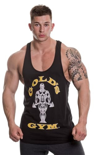 Gold's Gym GGVST003 Men's Muscle Joe Premium Stringer Vest, Black, M