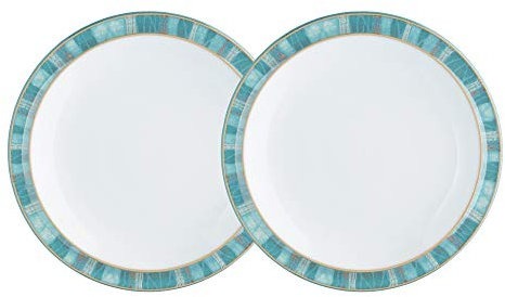 Denby 124048803 Azure Coast 2 Piece Small Plate Set