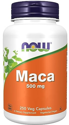 Now Foods, Maca, 500mg, 250 vegane Kapseln, Laborgeprüft, Pflanzlich, Glutenfrei, Sojafrei, Vegetarisch