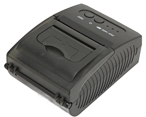 Tragbarer Thermodrucker, 58 MM Papierbreite, Druckgeschwindigkeit Bis Zu 90 MM/Sek., Smartphone Steuerung, 2000 mAh Akku, 203 DPI Auflösung, für Taxis, Quittungen, Overheads, Restaurants(EU)