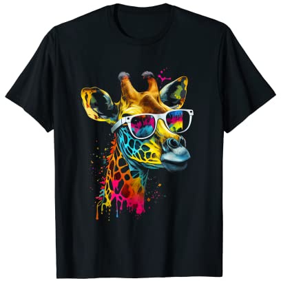 Lunettes de soleil girafe amour girafe vacances animal fan g T-Shirt