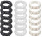 18pcs Spiral Hair Ties, Plastic Scrunchie Ties, Non-trace Coil Hair Ties, Phone Cord Hair Ties, Elastic Ponytail Holder, Hair Accessories for Girls (Black, White and Clear)
