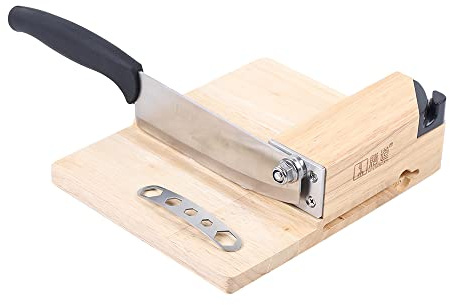 Biltong Cutter rostfritt stål, spakskärare Guillotine skärare 158 mm blad köksskärare med gummiträbas