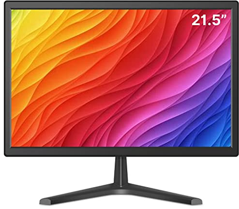 Hisseu 21.5 ''LED Monitor 60Hz Ultra HD HDMI VGA USB Audio Interfaz Altavoz incorporado 160 ° Amplio ángulo de visión Monitor del ordenador Gaming Monitor CCTV Sistema compatible