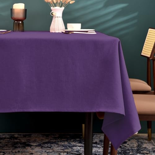 BALCONY & FALCON Table Cloth, Wipe Clean Tablecloth Rectangular – Waterproof, Machine Washable Table Cover for Kitchen, Dining, Halloween Party & Outdoor Use (Purple, 145x300cm)