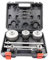 11Pcs Hole Saw Set - Carbide Holesaw Set, Alloy Steel Hole Cutter with Ø30 40 65 80 100mm Hole Opener & Round Rod & Positioning Drill Bit & Wrench for Concrete, Brick, Stone Wall
