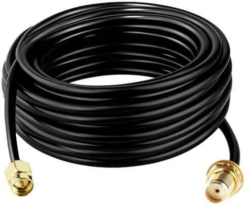 Cable D'extension SMA RG174, 10M Câble Rallonge Antenne WIFI Mâle vers Femelle Adaptateur Cable Coaxial TV 5G 4G Exterieur pour LTE GSM GPS Routeur Modem Scanner Radio Ham Camera SDR Récepteur ADS-B