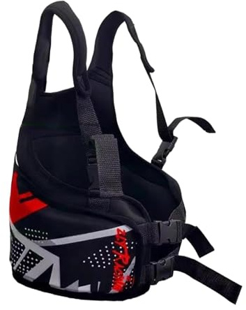Milageto predolo Chaleco Protector de Costillas de Karting para Adultos, Protección Ajustable, Protector de Pecho para Carreras, Entrenamientos y Actividades de Karting, Rojo