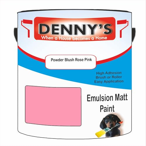 Premium Interior Wall & Ceiling Emulsion Paint – Powder Blush Rose Pink – Rich Matt Finish, Durable & Washable, Low Odour, Ideal for Living Rooms, Bedrooms & Hallways (2.5 litre Tin)
