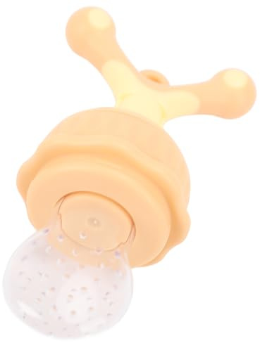 Fdit Alimentador de Malla para Dentición de bebé de Silicona Desmontable para Bebés, que Promueve el Desarrollo Bucal [Explorando Frutas y verduras] (naranja vibrante)