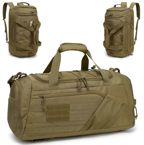TONRUYN resväska herr sportväskor fitness väska för sport, BRUN, 25 x 12 x 12 pulgadas