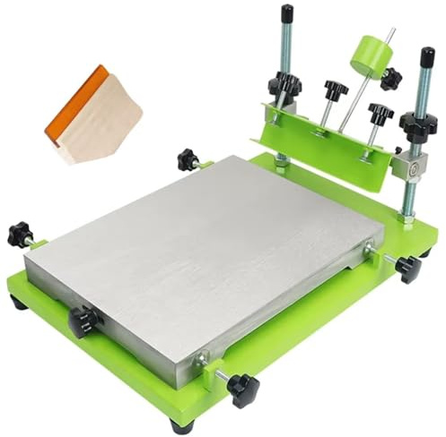 Manuellt platt skärmtryckbord för tryck med hög precision på glas, plast och trä - perfekt för professionella konstprojekt och hantverk med skrapa
