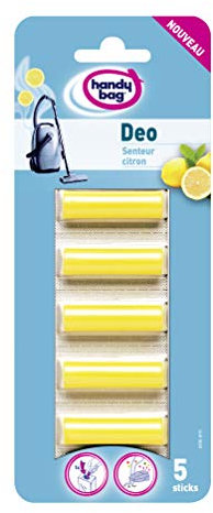 Handy Bag Déo Sticks - Bastoncini profumati per aspirapolvere con sacchetto, 5 pezzi