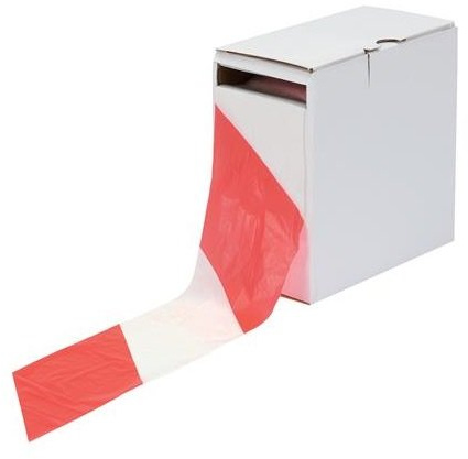 LSM 006-0100 75 mm x 500 m Barrier Tape - Red/White