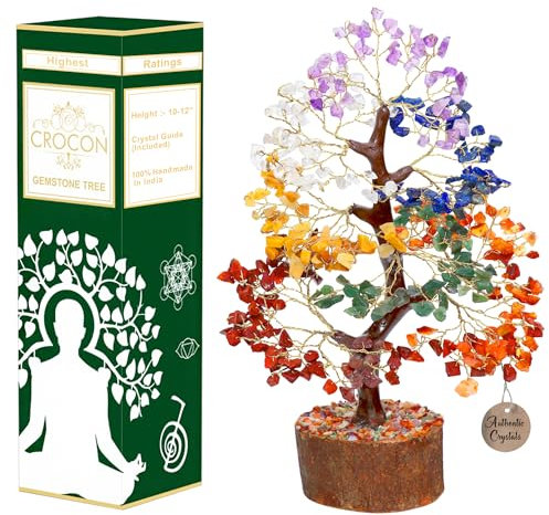 The Original 7 Chakra Crystal Tree Birthday Gifts for Women & men Crystal Tree of Life Sister birthday gifts Home Decor Healing Crystals Gifts for Mom Positive Energy New Home House Warming Gift Women