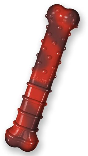 Nylabone Extreme Tough Dog Chew Toy Bone, Durable, Cleans Teeth, Beef Jerky Flavour, Large, for Dogs Up to 23 kg