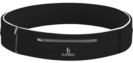 FlipBelt Elite Running Belt for Phone and Small Accessories, Water-Resistant Exercise Waist Pouch