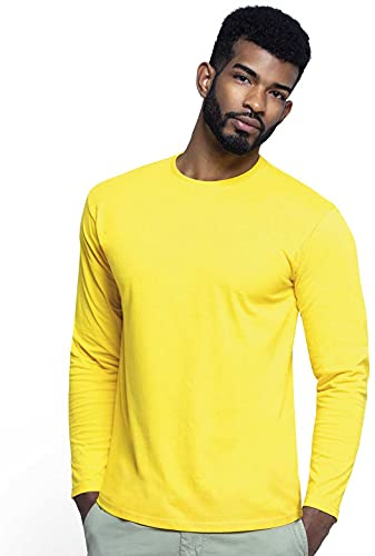 Camiseta lisa para hombre de manga larga sin puños. Samarreta REGULAR LS T-SHIRT REF: TSRA150LS (XXL)