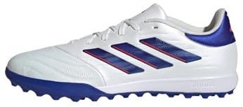 adidas Unisex COPA Pure II League Football Boots Turf, Cloud White/Lucid Blue/Solar Red, 12 UK