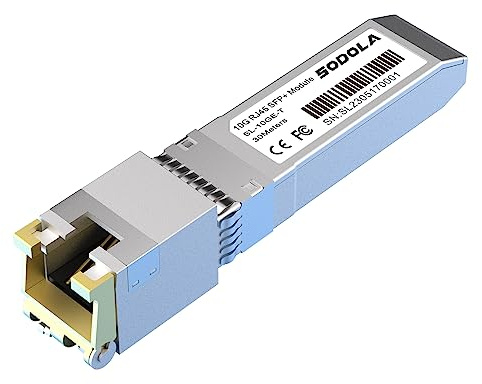 10GBase-T RJ45 SFP+ Module, 10G SFP+ RJ-45 Kupfer-Transceiver für SODOLA, SFP auf Ethernet, Plug and Play, Hot Pluggable, bis zu 30m Entfernung Kupfer SFP-Module (1 Pack)