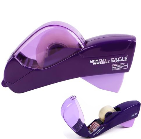 Distributeur de Ruban Automatique et Pistolet À Ruban Adhésif Avec 1 Rouleaux de Ruban Adhésif, Convient aux Largeurs de Ruban 12 mm et 19 mm, pour Emballage Cadeau, Scrapbooking, Ruban À Bande