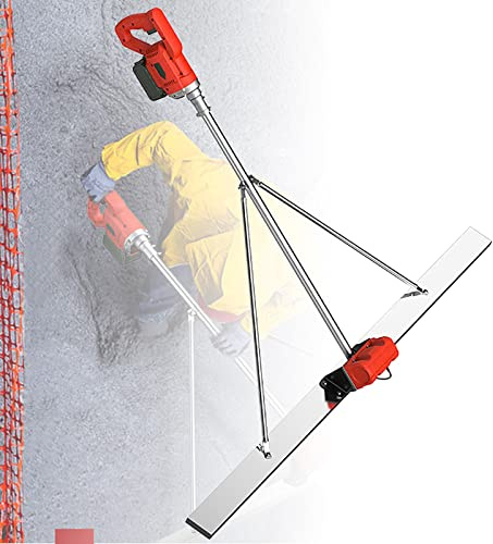 XCSCUK Machine de nivellement de béton, vibrateur de Finition de chape de ciment Polyvalent avec grattoir pour Le Traitement du béton