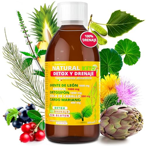 Quemagrasas potente para adelgazar y Diureticos retencion de liquidos | Detox adelgazante potente | Adelgazar rapido y efectivo mujer y hombre | Adelgazante potente muy rapido NATURALKETO® 500ml