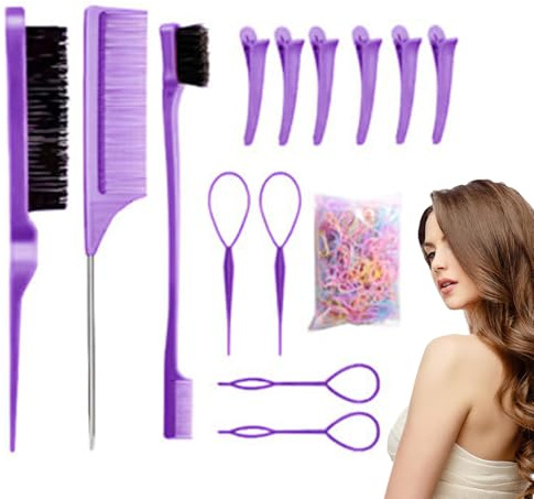 dzqad Peines De Estilo Para Mujeres | Cepillo Para Cardar | Kit De Peines Portátiles Para Mujeres Y Niñas Para Acolchado Salón Barbería Hogar Viaje