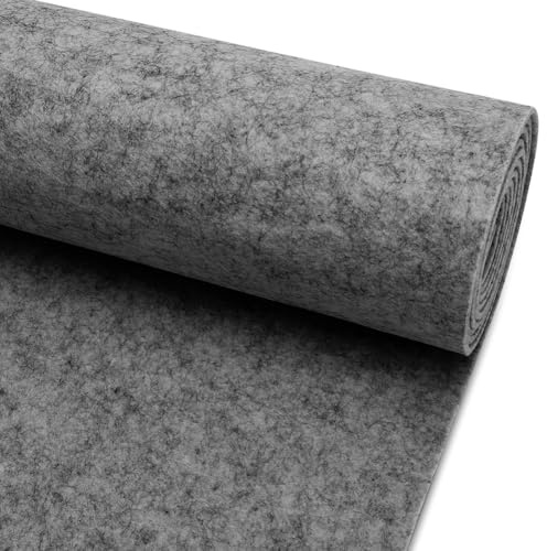 30 cmx250 cmx3 mm Tessuto Feltro al Metro,Grigio scuro Pannolenci,Feltro,Pannolenci Morbido,Stoffe per Cucito Creativo per Artigianato,DIY Creazioni,Auto,Stoffa per Cucito
