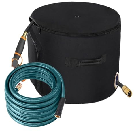 Almacenamiento de manguera de agua para exteriores, manguera de jardín, maceta de almacenamiento para terraza, recipiente con orificios de drenaje, para interior y exterior, jardineros, terrazas