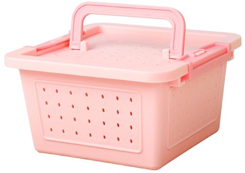 Whltzf Caja transportadora de hámster para mascotas al aire libre, jaula de transporte de mano para animales pequeños, caja de transporte segura para mascotas pequeñas