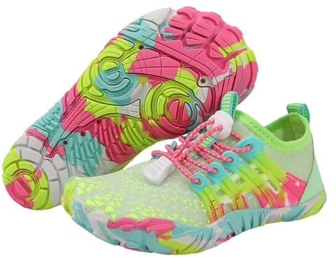 Barefoot Bambino Pianta Larga Scarpe Traspiranti 28 Arrampicata Bimbo Estive Montagna Bambina 29 Maschio Ginnastica da Occhio di Bue 31 Sandali Trekking Scoglio 23 con Le Dita 25 26 Nere Mare 34