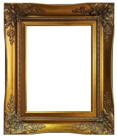 Cornice in Legno Fata a Mano 30x40 cm per Quadri e Specchi – Stile Barocco con Finitura Oro Anticato e Decorazioni Floreali – Ideale per Stampe, Tele o Diplomi – Prodotto Artigianale Made in Italy