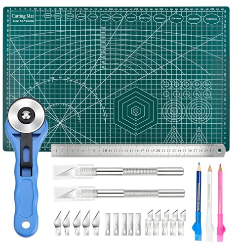 Xinjiayi A3 Cutting Mat Set 45mm Rotary Cutter Self Healing Mat