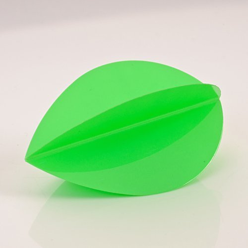 6 x SETS FLURO GREEN PEAR SHAPED POLY SINGLE Feather