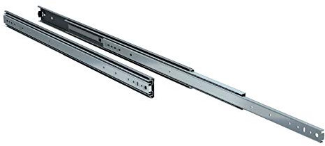 TCH Hardware 28 Inch Heavy Duty 250 lb Steel Drawer Slides - 3/4 Wide - Full Extension with Over Travel | Side Mount Ball Bearing Drawer Rails