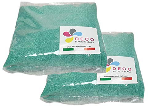 Decomadeinitaly Sable coloré pour décorations 0,3/0,7 mm Lot de 2 kg. (Tiffany)