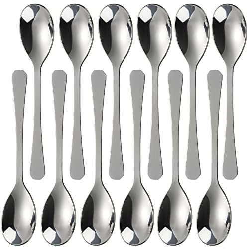 Eierlöffel aus Edelstahl, 12 Stück Eierschaufeln für harte, weiche gekochte Eier