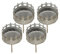 Teelichthalter für Adventskranz 4er Set - Kerzenhalter mit Spieß D 7cm in Silber antik