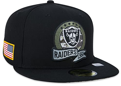 New Era Cap 59FIFTY Herren Basecap NFL Fitted Cap (Las Vegas Raiders, 7 3/8)